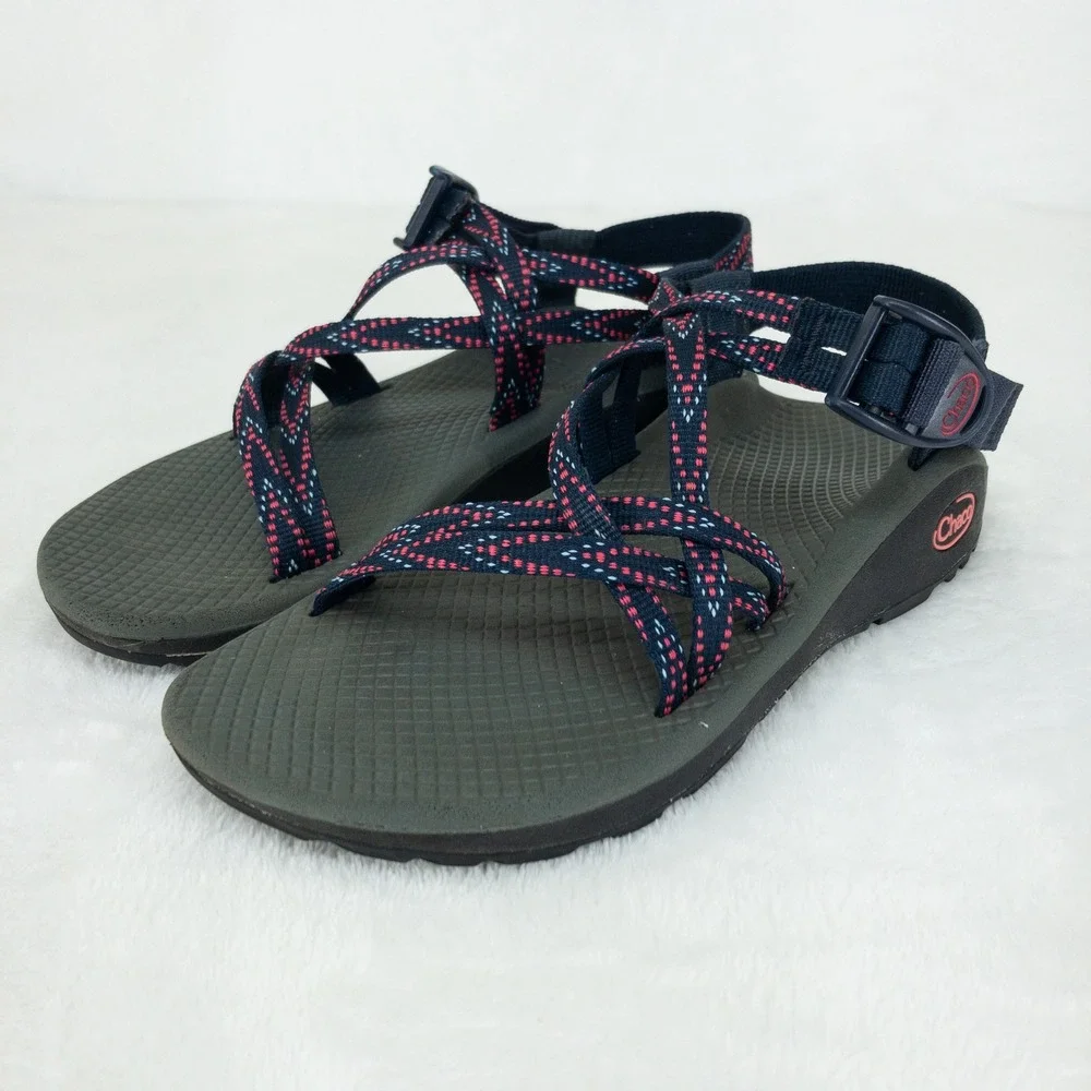 Chaco Z/Cloud Sandals Womens Size 6 Blue Strappy Toe Loop Hiking Shoes